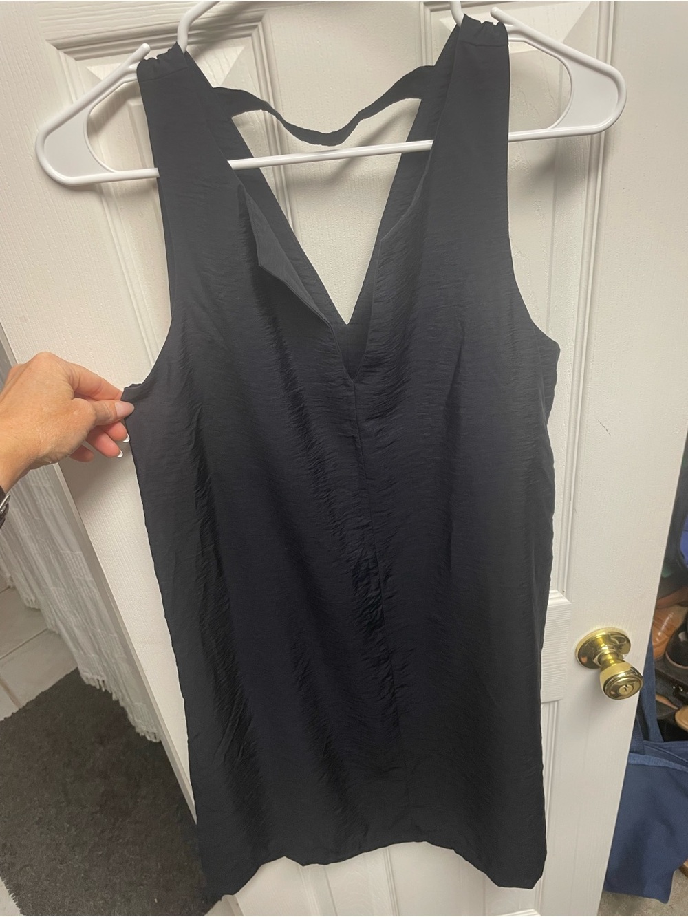 Banana Republic Black Sleeveless V-Neck Dress